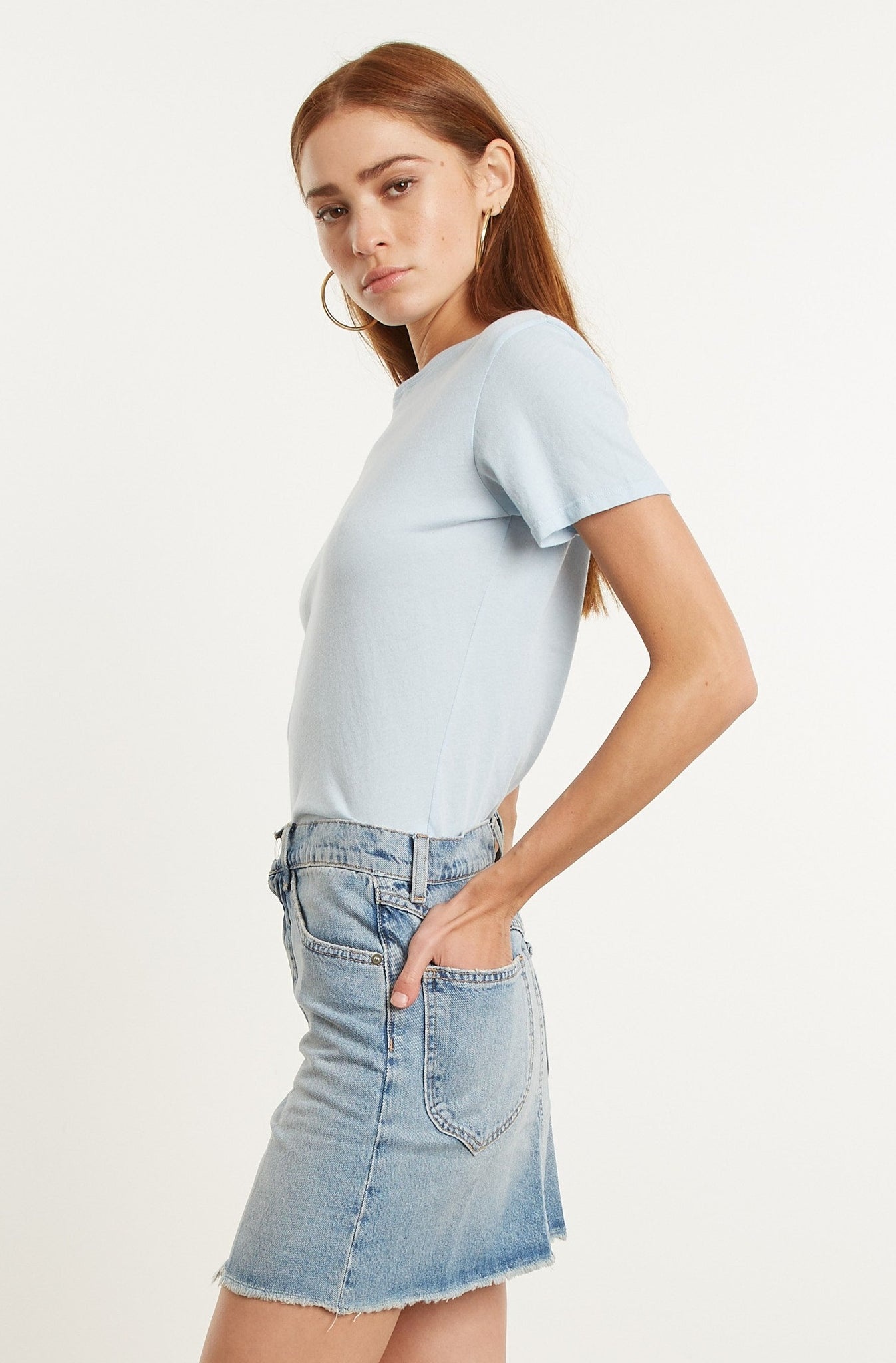 BABY BLUE COTTON BABY TEE - 3