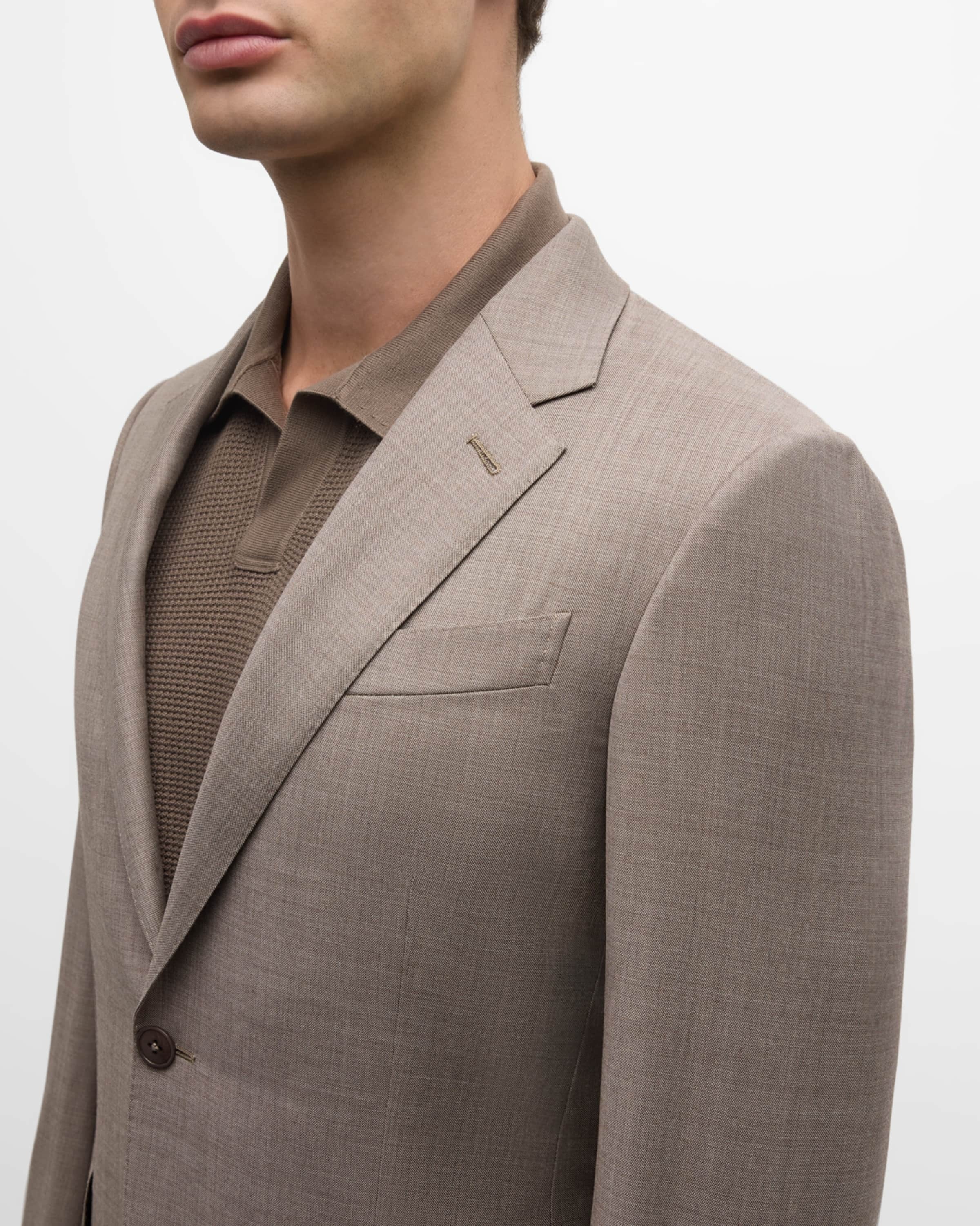 Men's Wool Sharkskin Suit - 2