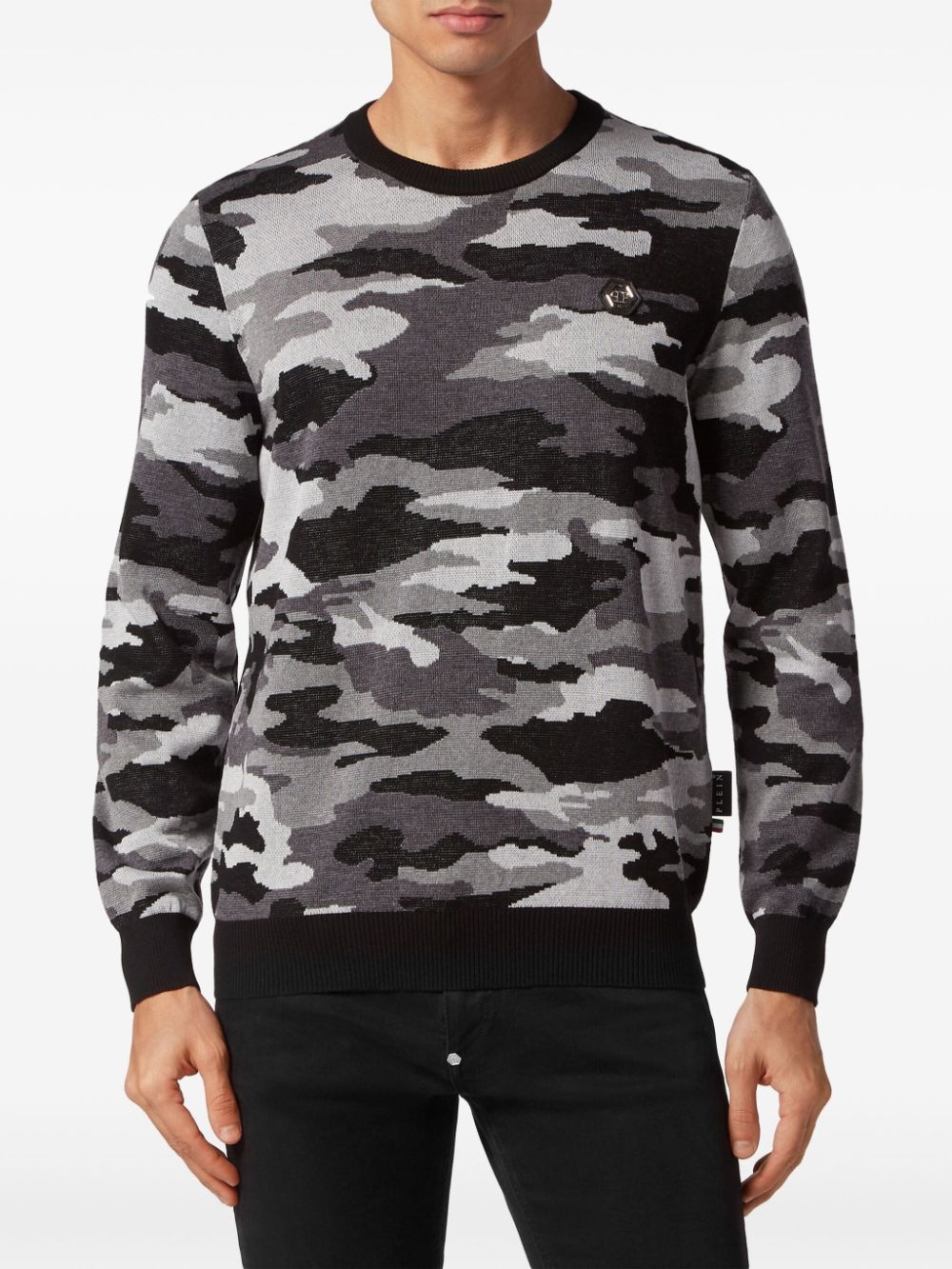 camouflage-pattern merino jumper - 3