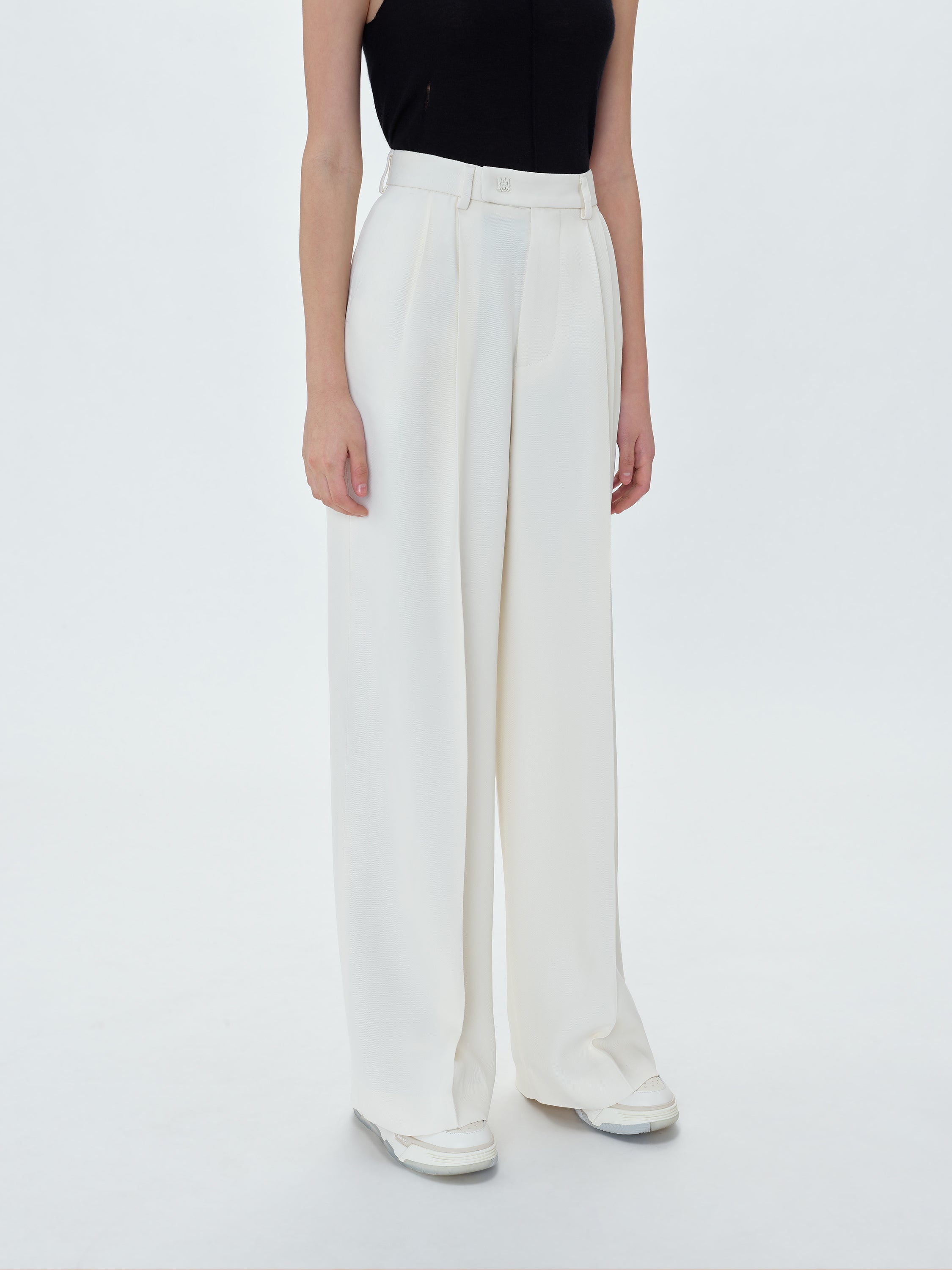 VISCOSE DOUBLE PLEATED TROUSERS - 5