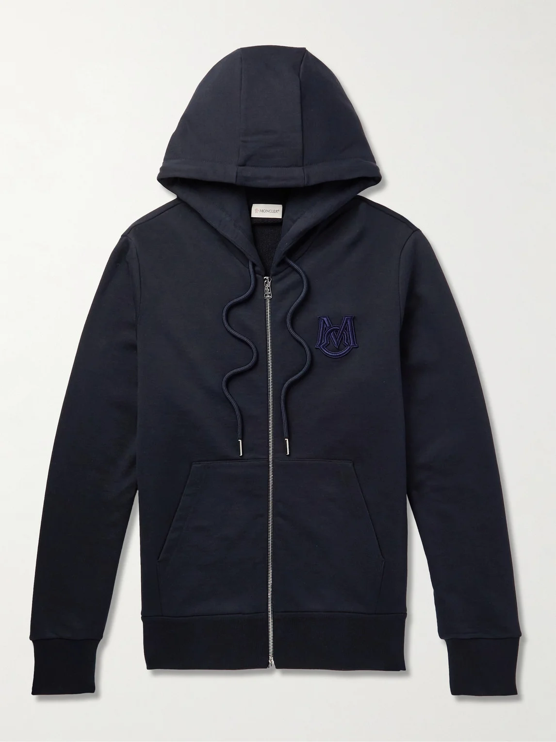 Logo-Appliquéd Cotton-Jersey Zip-Up Hoodie - 1