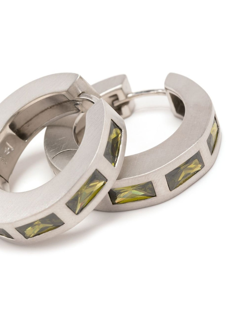 TOM WOOD gemstone-detail hoop earrings outlook