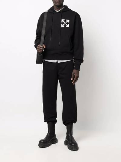 Off-White Arrows-print cotton hoodie outlook