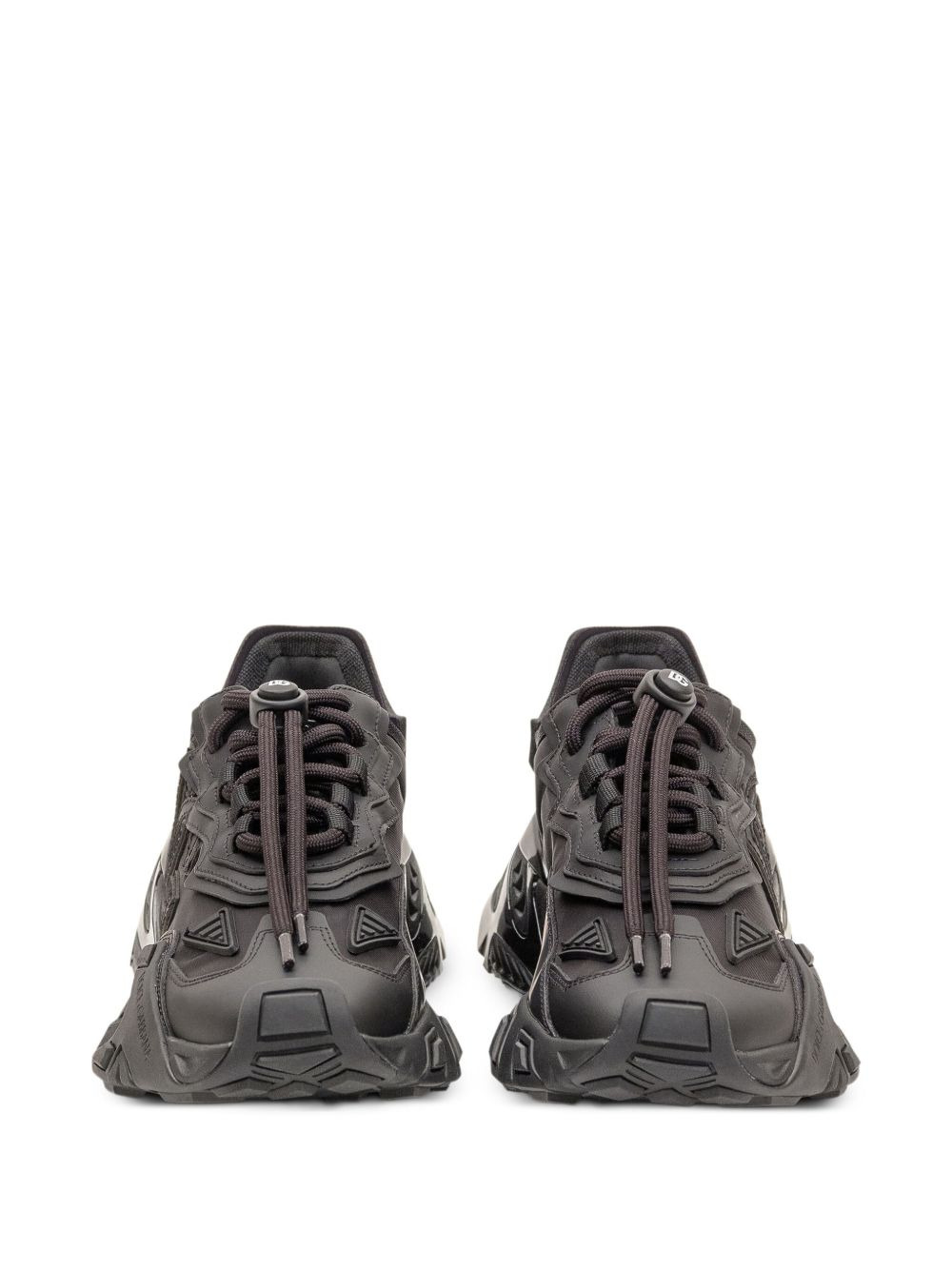 logo-patch panelled sneakers - 3