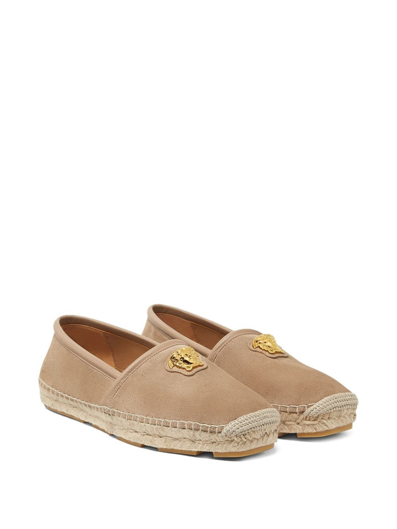 VERSACE La Medusa suede slippers outlook