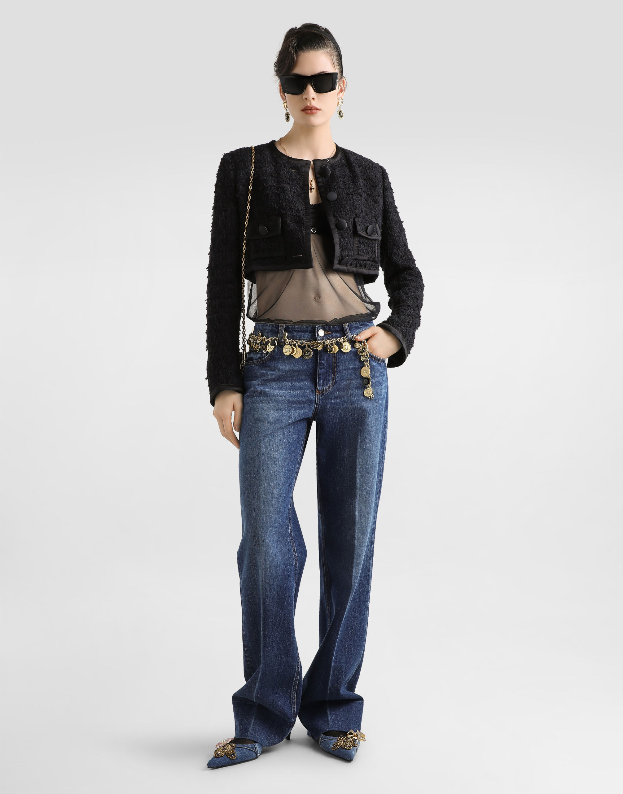 5-pocket denim trousers - 2