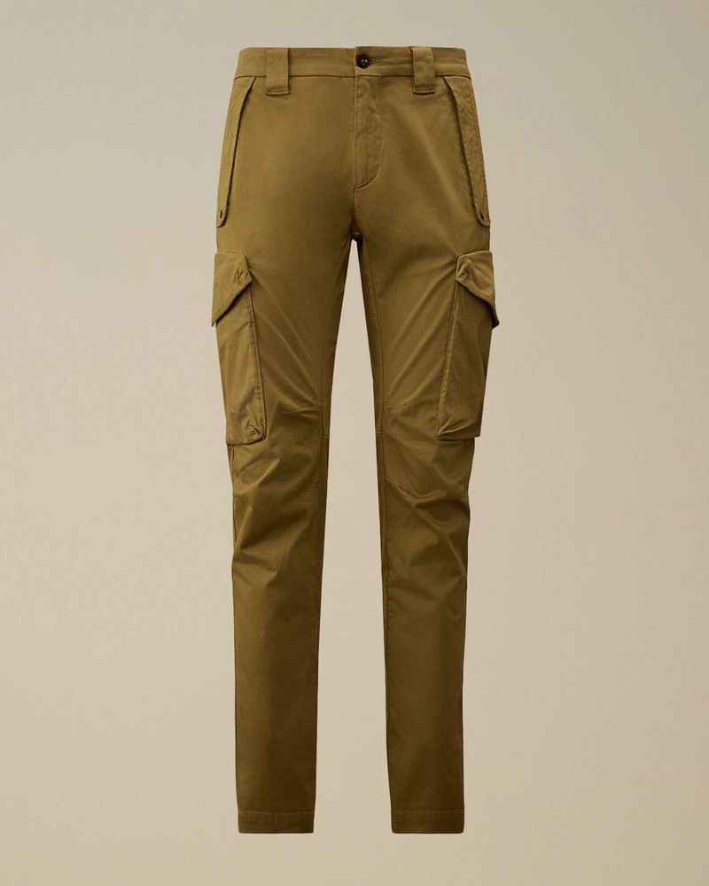 Stretch Sateen Ergonomic Rounded Pockets Lens Cargo Pants 1