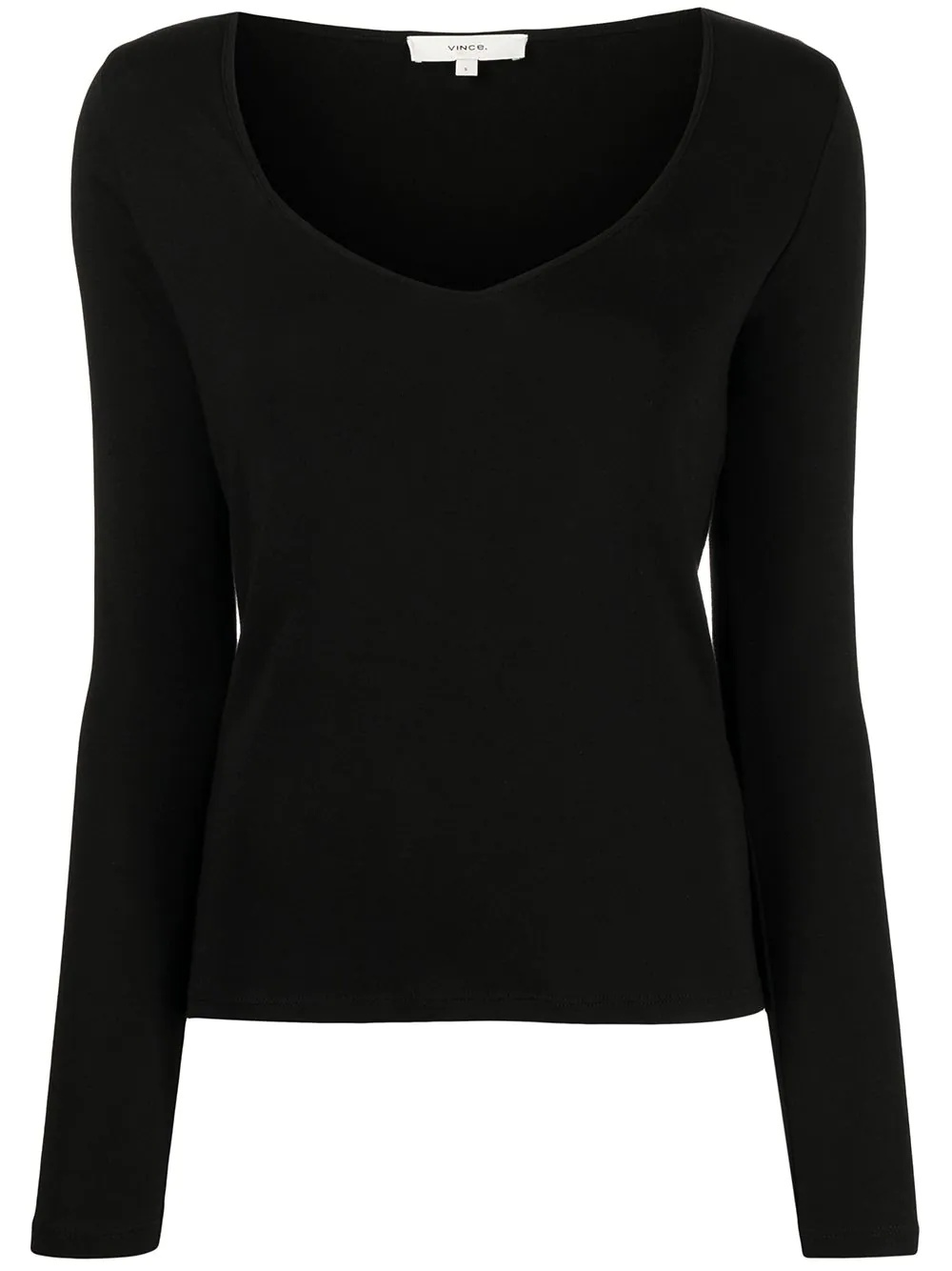 scoop-neck long-sleeve - 1