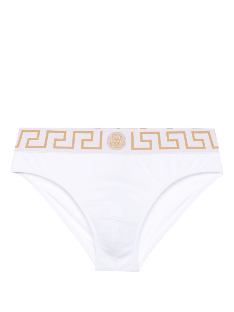 Greca-waistband swim briefs 1