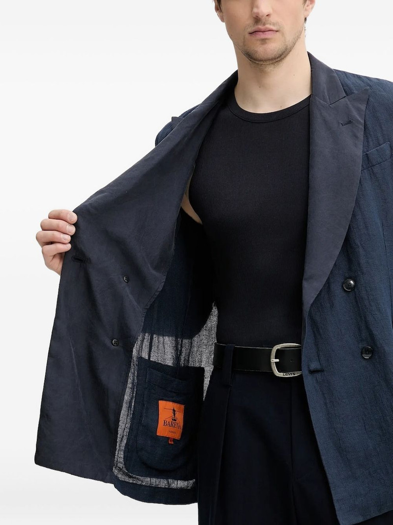 double-breasted linen blazer 5