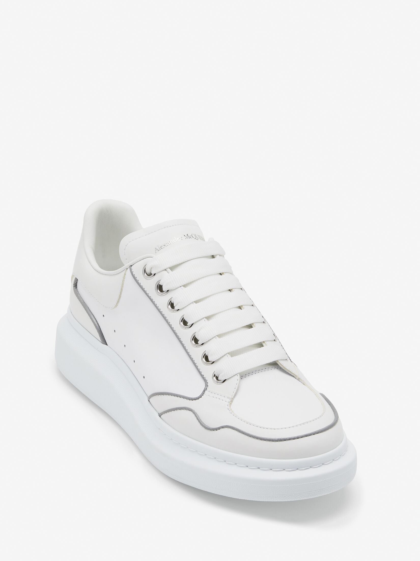 Men's Oversized Sneaker in White/silver - 5