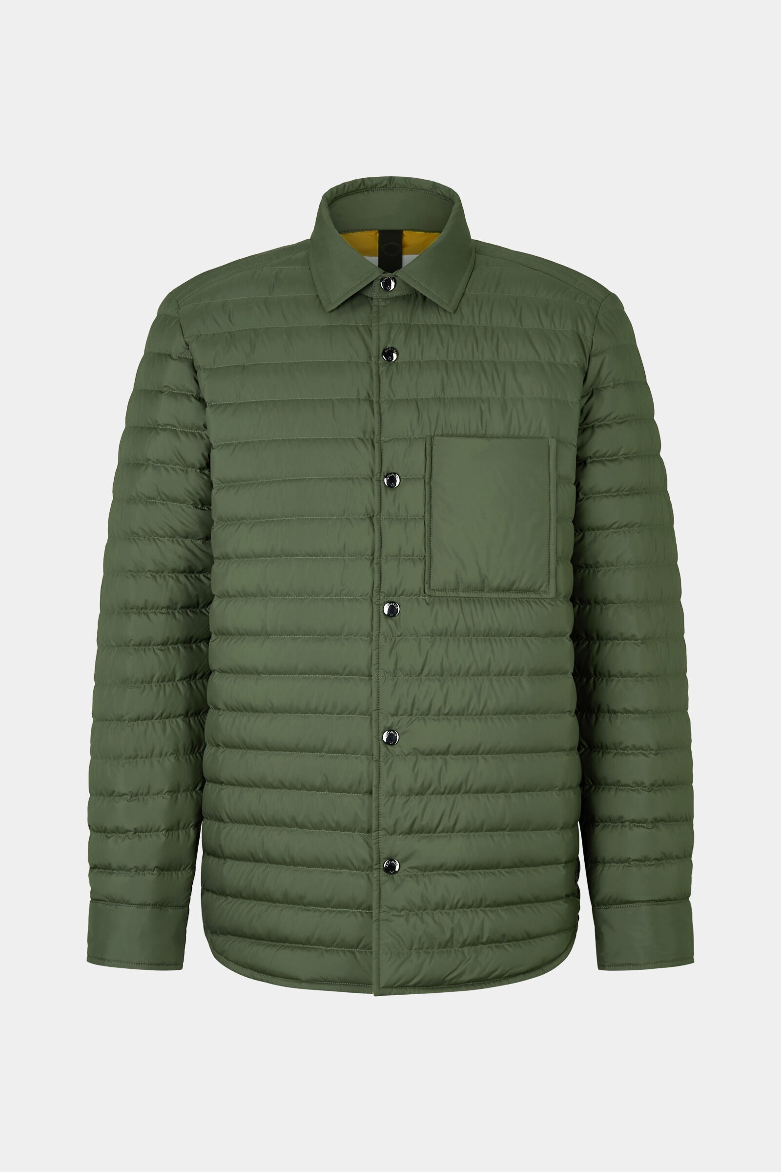 Olli Lightweight down overshirt in Olive green - 1
