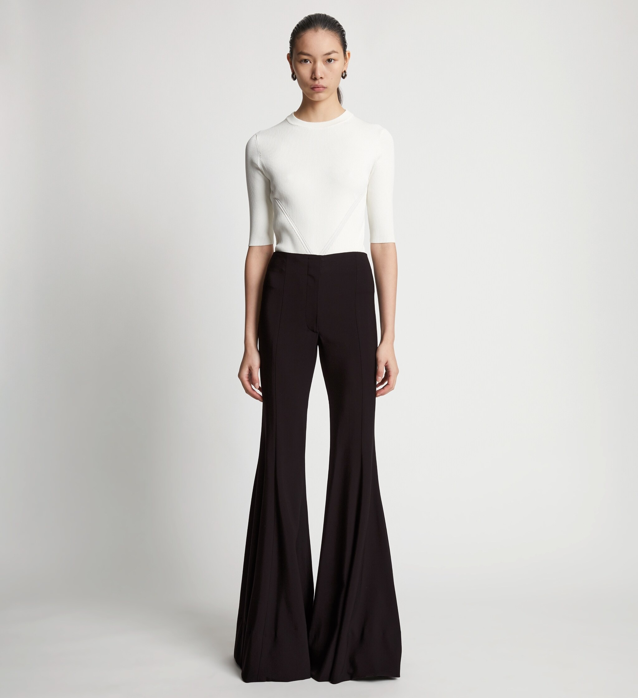 Viscose Suiting Wide Leg Pants - 2