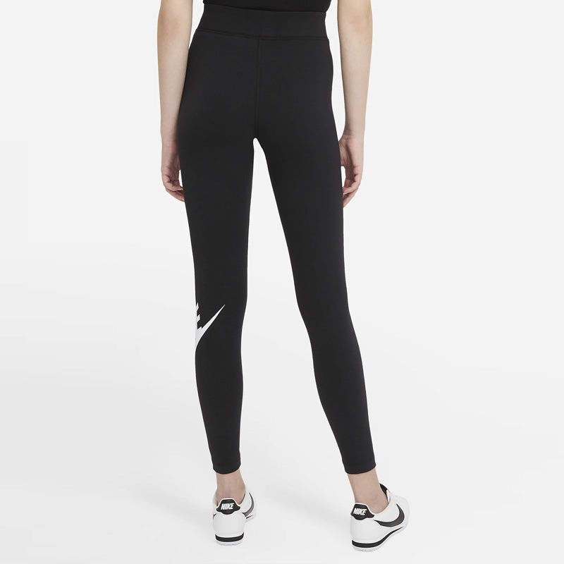 (WMNS) Nike Sportswear Essential High-Waisted Logo Leggings 'Black White' CZ8528-010 - 5