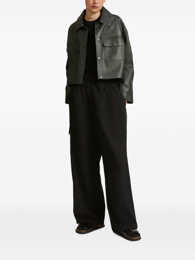 Yves Salomon flap-pocket leather jacket outlook