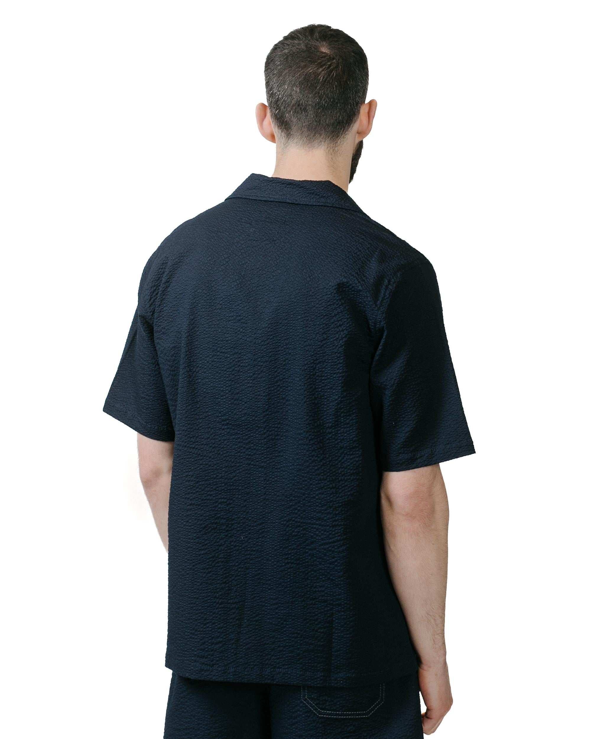 Cocktail Shirt Navy Japanese Seersucker - 3