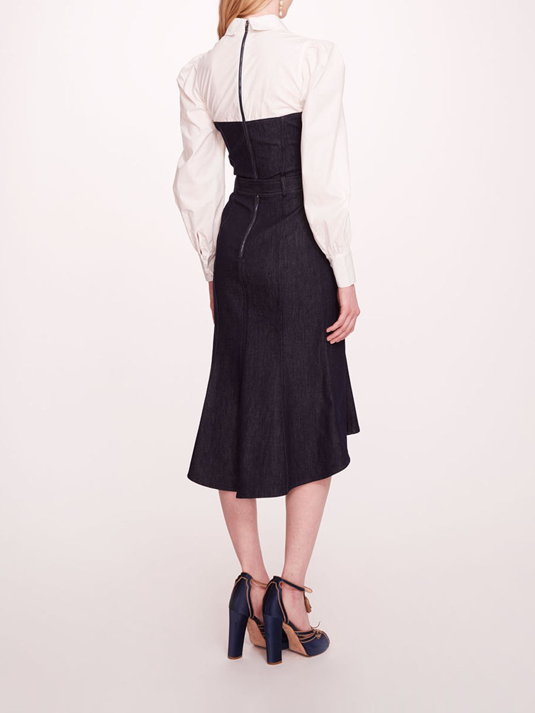 DENIM POPLIN SHIRT DRESS - 2