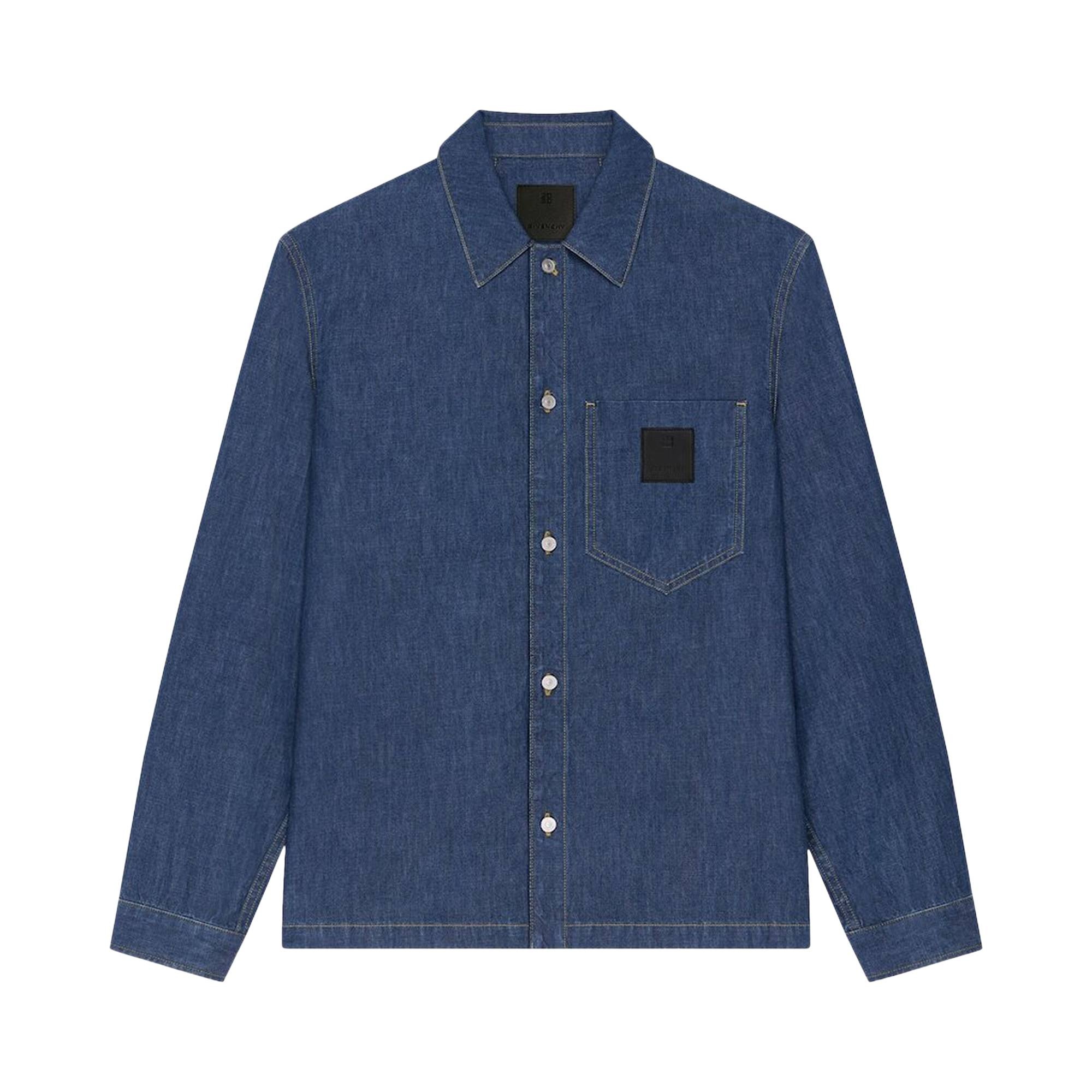 Givenchy Boxy Fit Long-Sleeve Shirt 'Indigo Blue' - 1