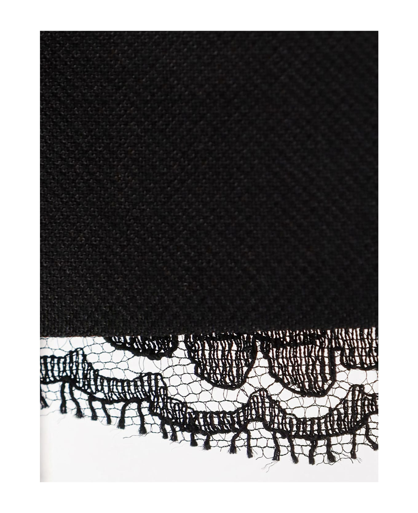 Virgin Wool Miniskirt With Lace Detail - 3