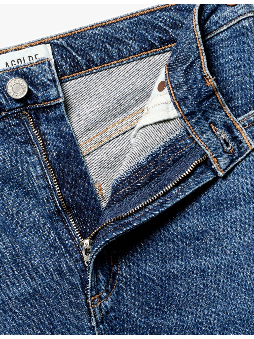Harper branded-hardware straight-leg mid-rise jeans - 7