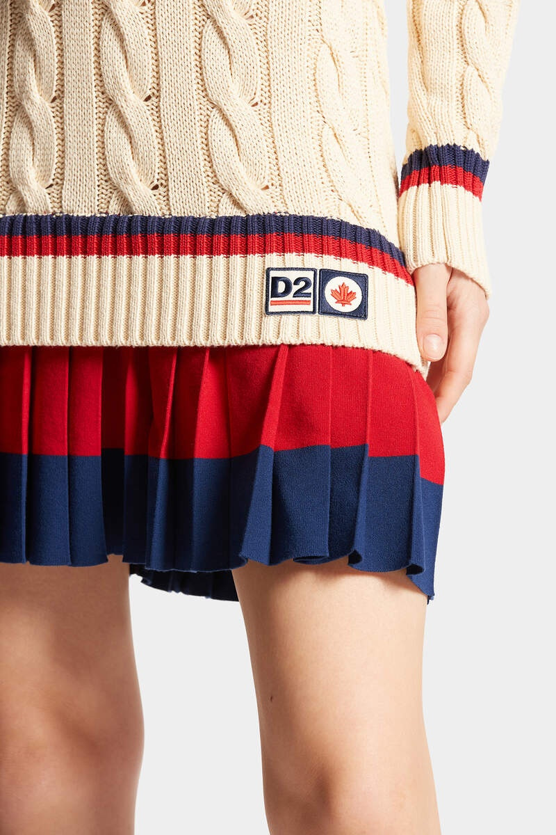 CABLES AND PLEATS MIDI DRESS 6