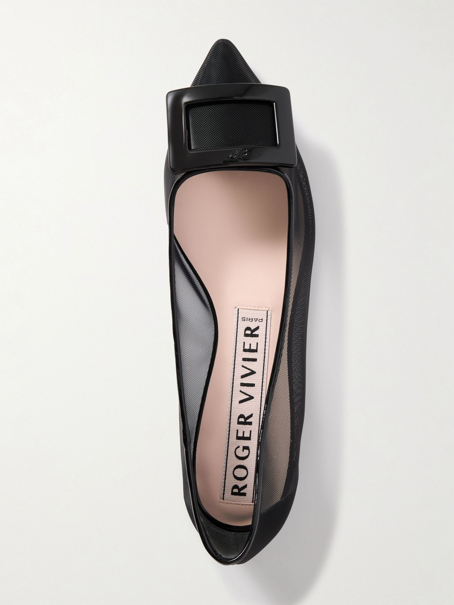 Gommettine buckled mesh ballet flats Black - 5