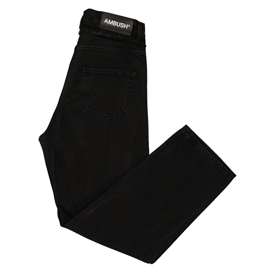 Ambush Black Waist Detail Cotton Denim Jeans - 7