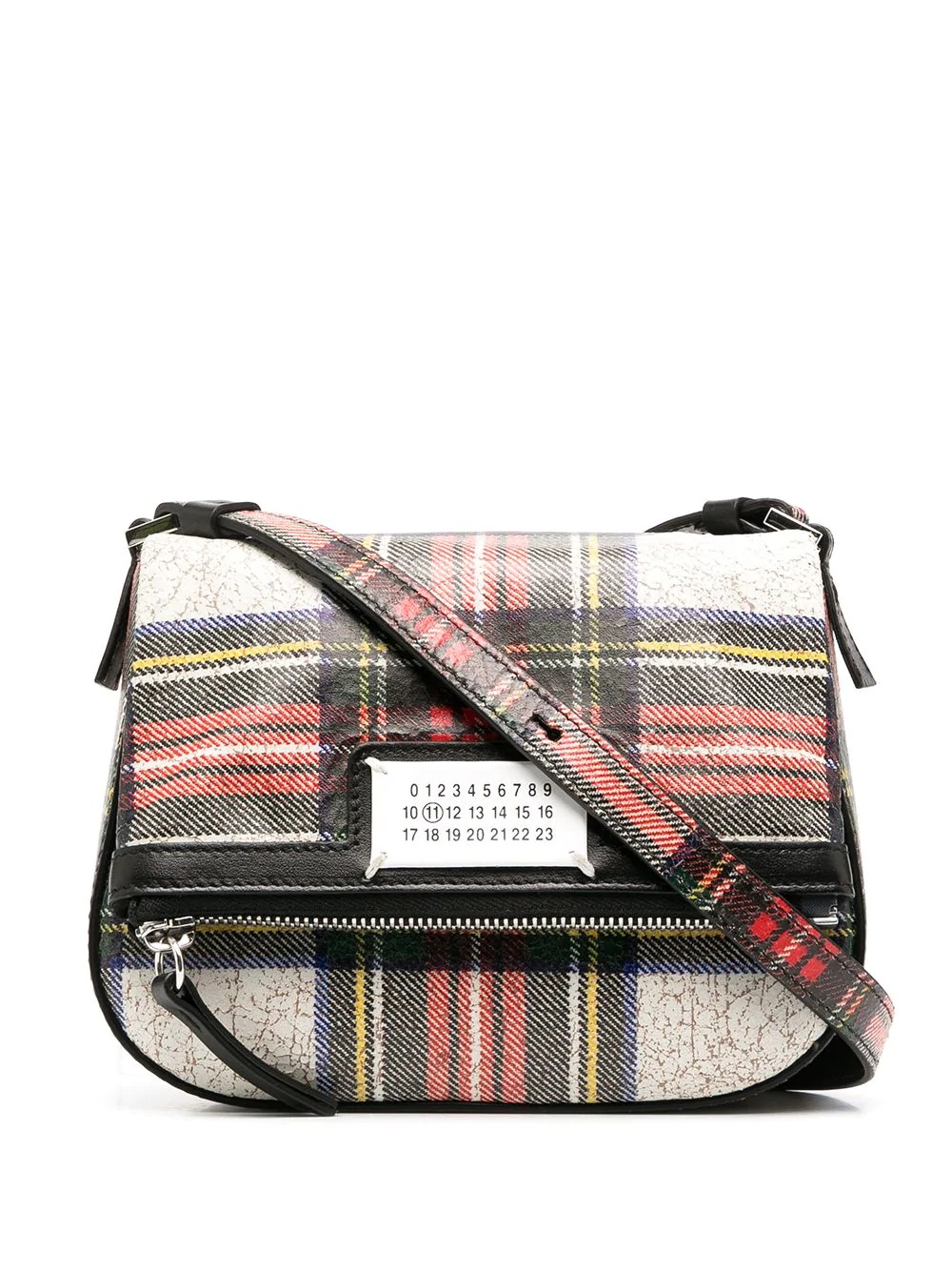 tartan shoulder bag - 1