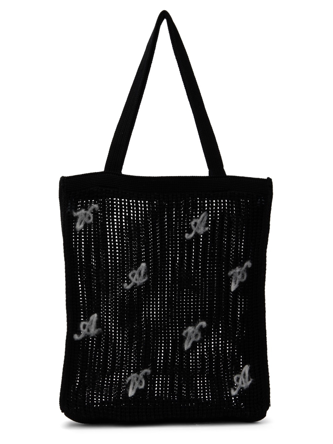 Black A Grid Shopper Tote - 1