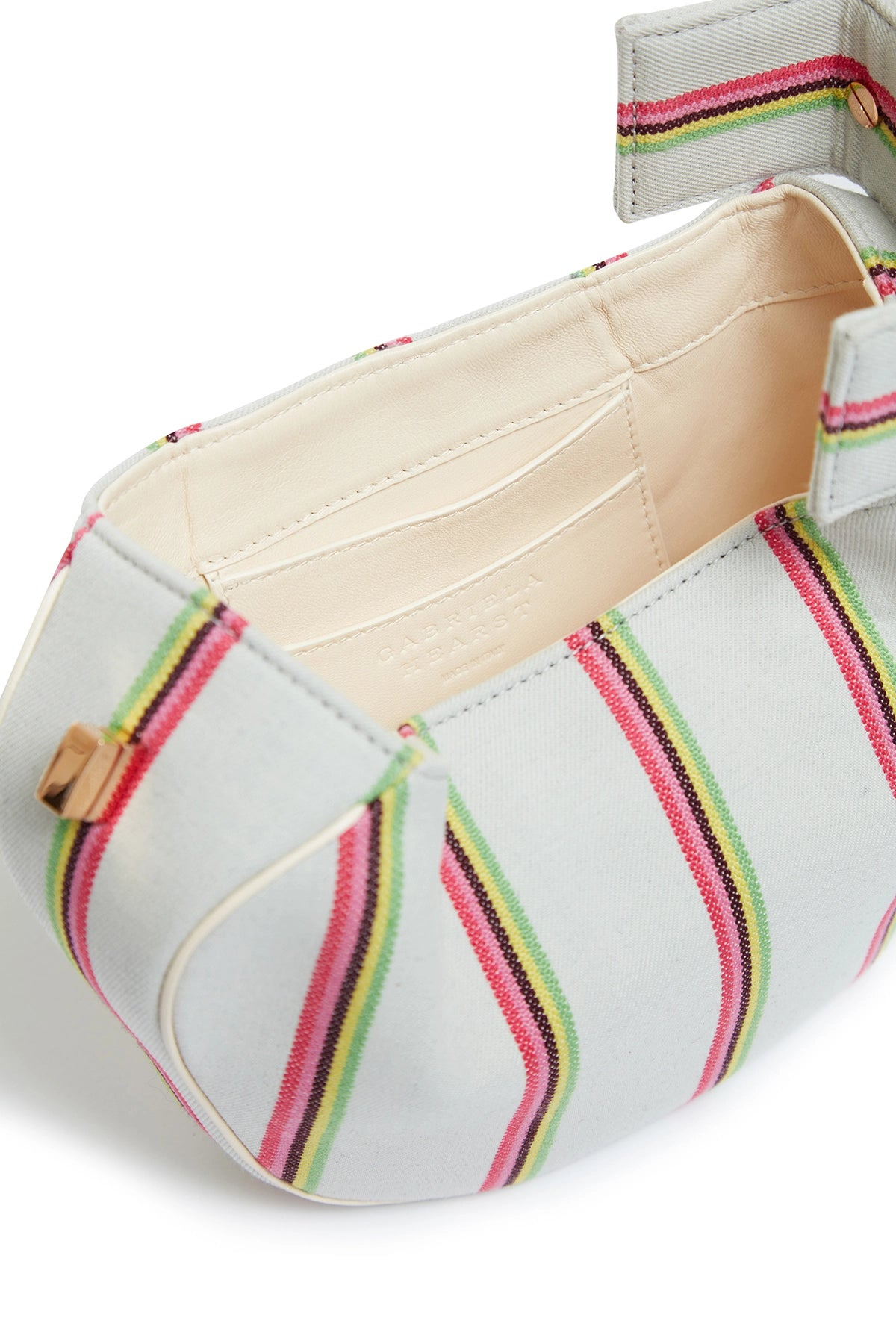 Striped Demi Bag in Ivory Wool - 4