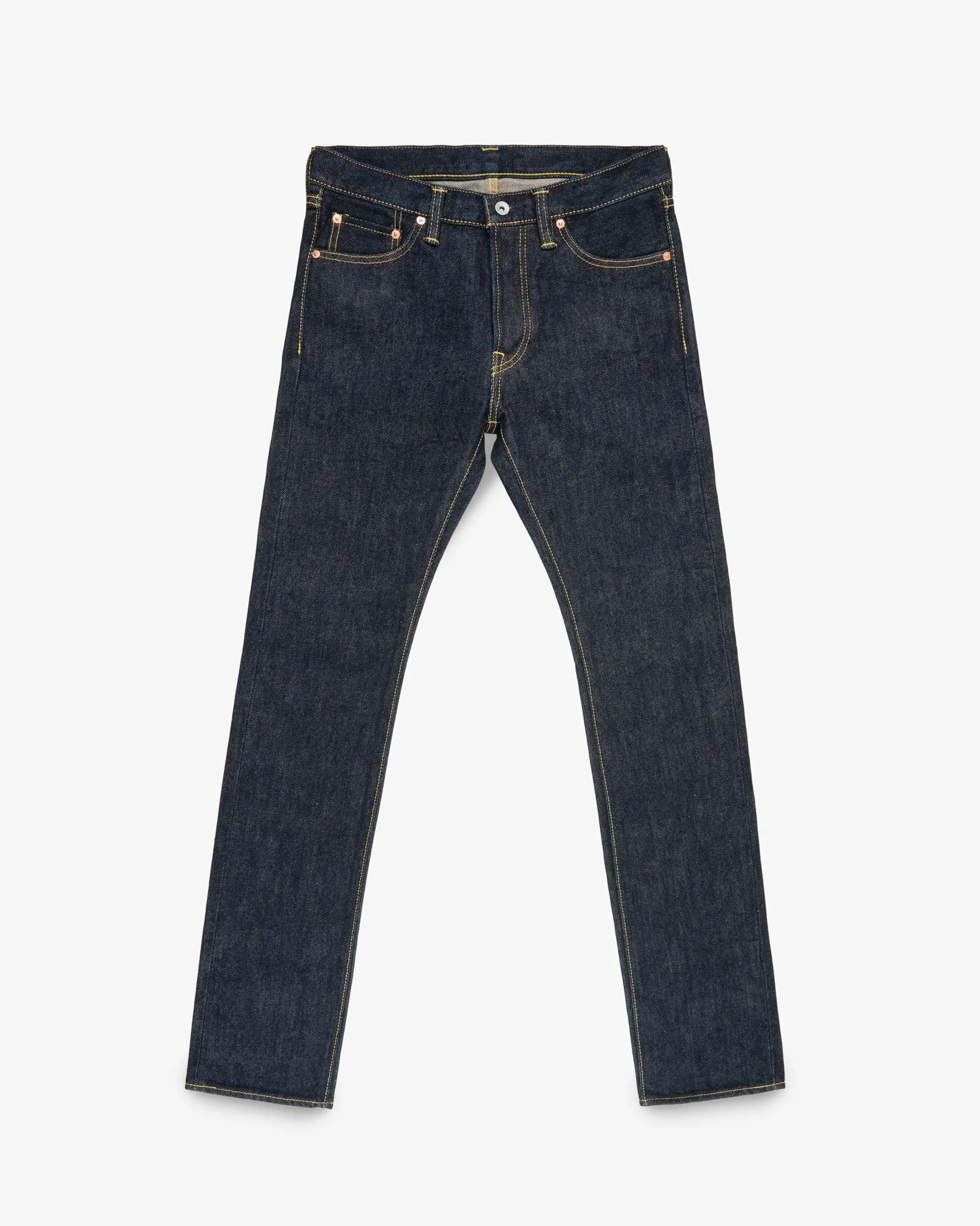 IH-555S-21 21OZ SELVEDGE DENIM SLIM CUT JEANS - INDIGO - 1