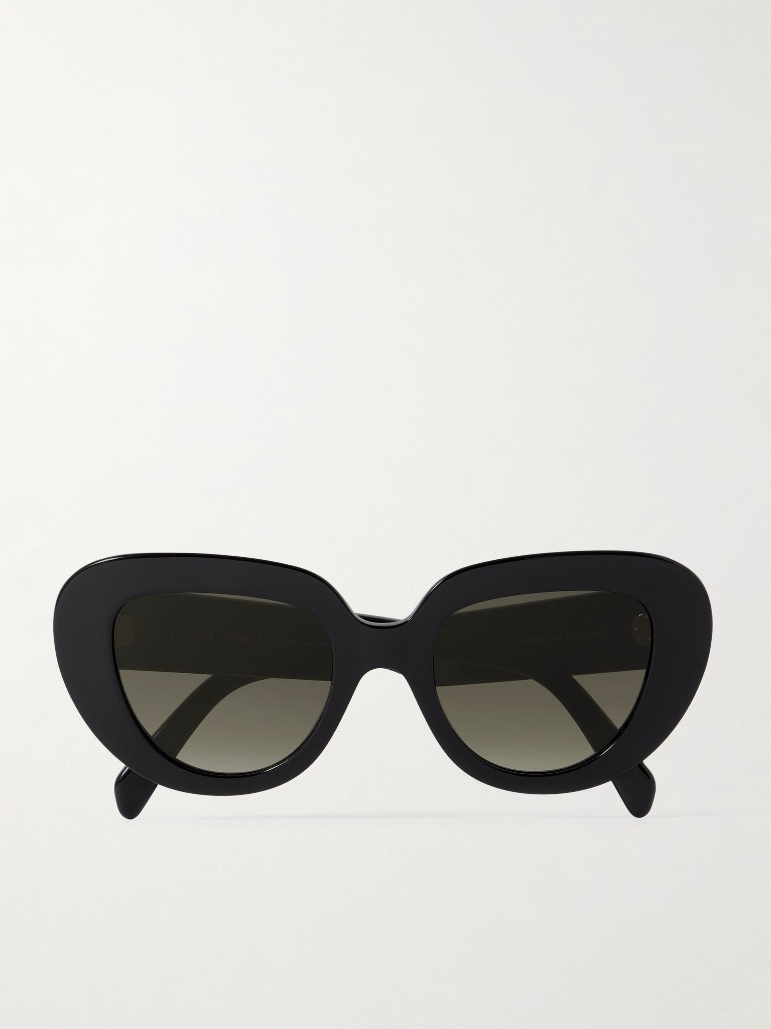 Oversized butterfly-frame acetate sunglasses Black - 1
