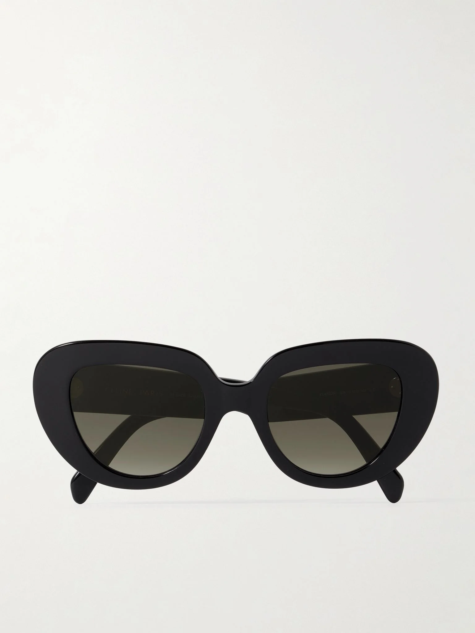 Oversized butterfly-frame acetate sunglasses Black - 1