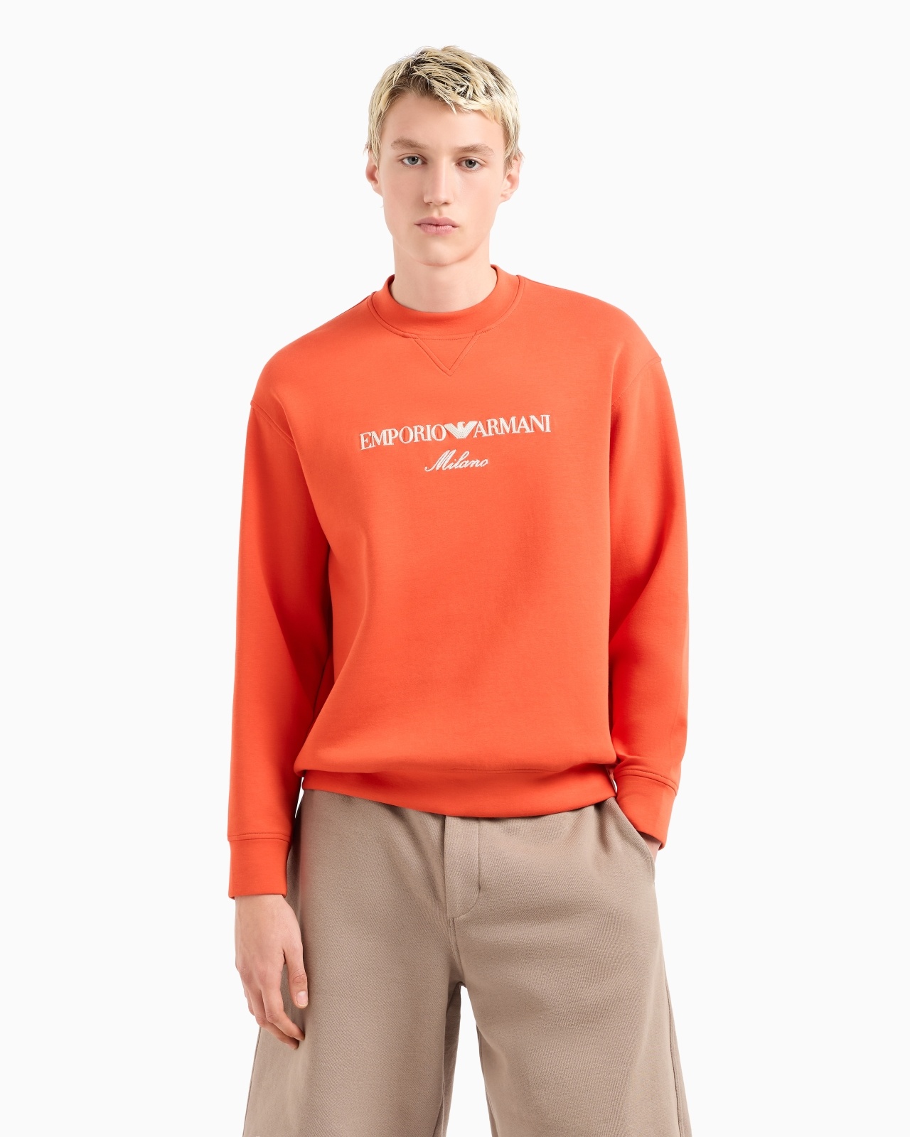DOUBLE-JERSEY SWEATSHIRT WITH LOGO EMBROIDERY - 2
