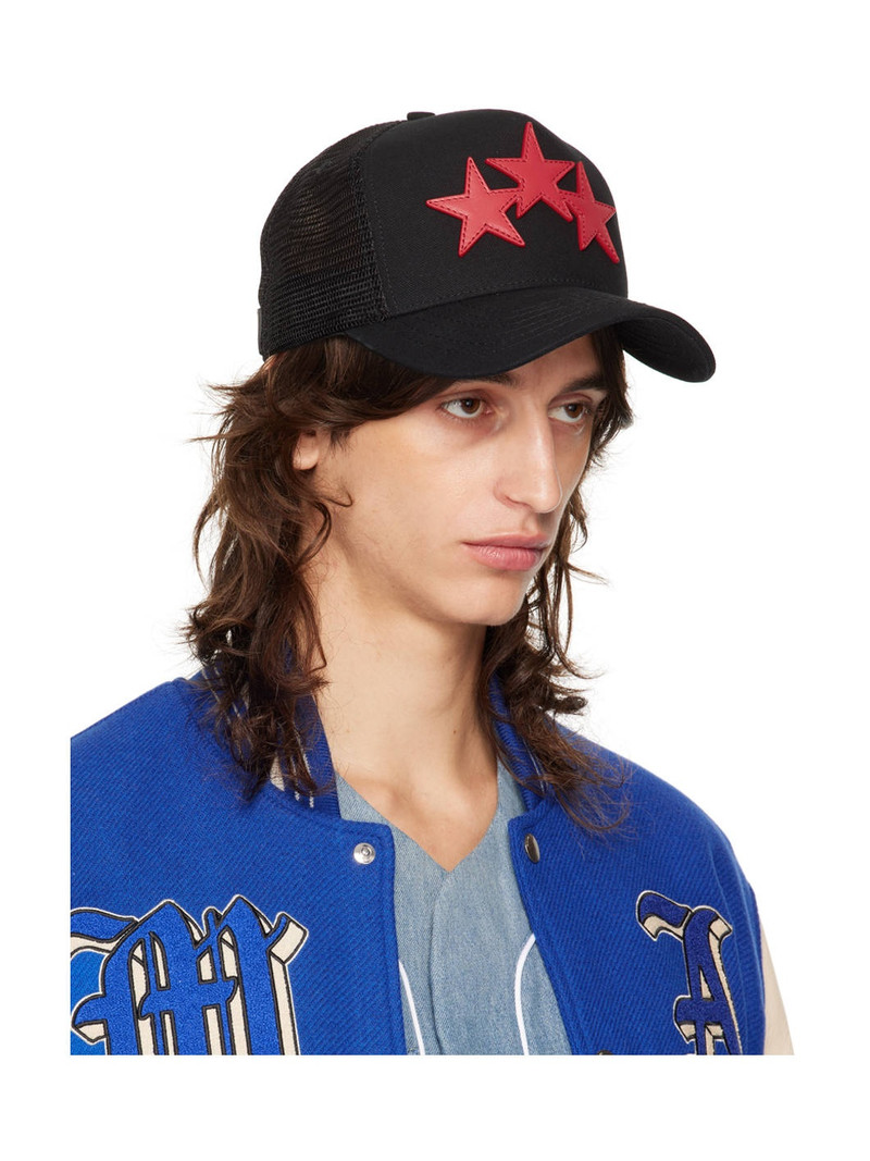 AMIRI Black & Red 3 Star Trucker Cap outlook