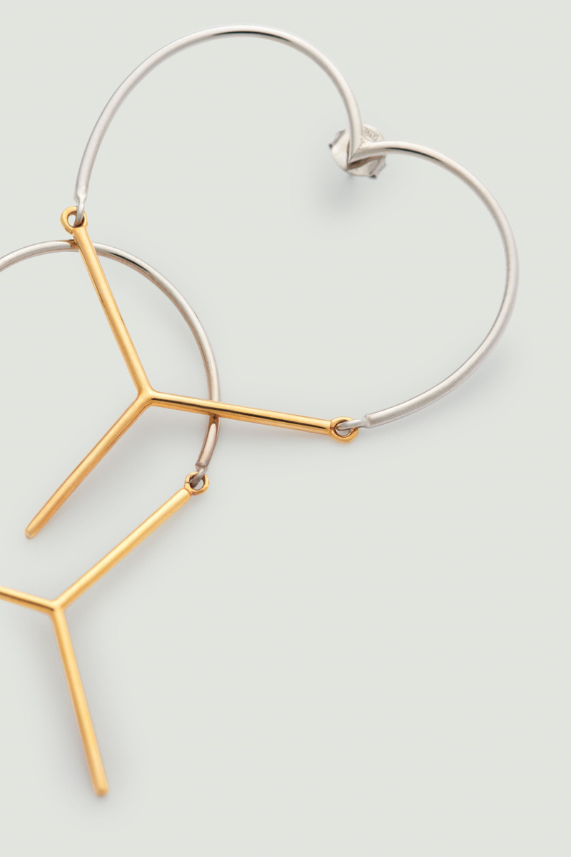 Mini Y Heart Earrings 3