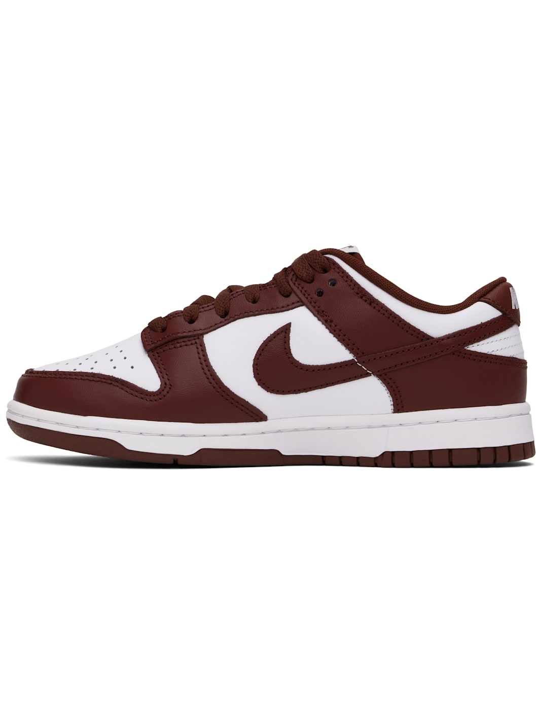 Burgundy & White Dunk Low Retro Sneakers - 3