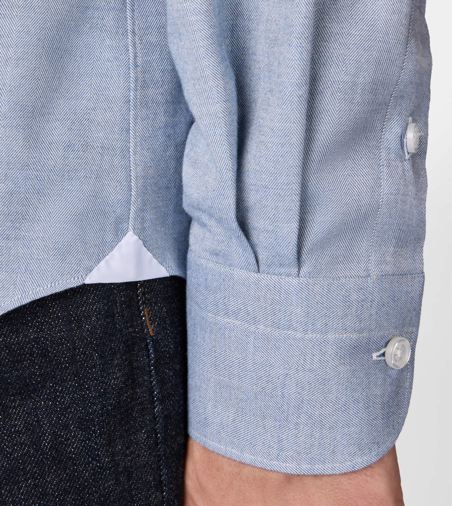 SHIRT IN COTTON - BLUE - 5