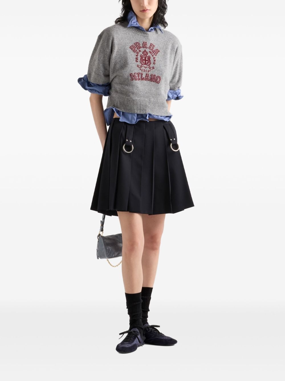 pleated gabardine skirt - 2