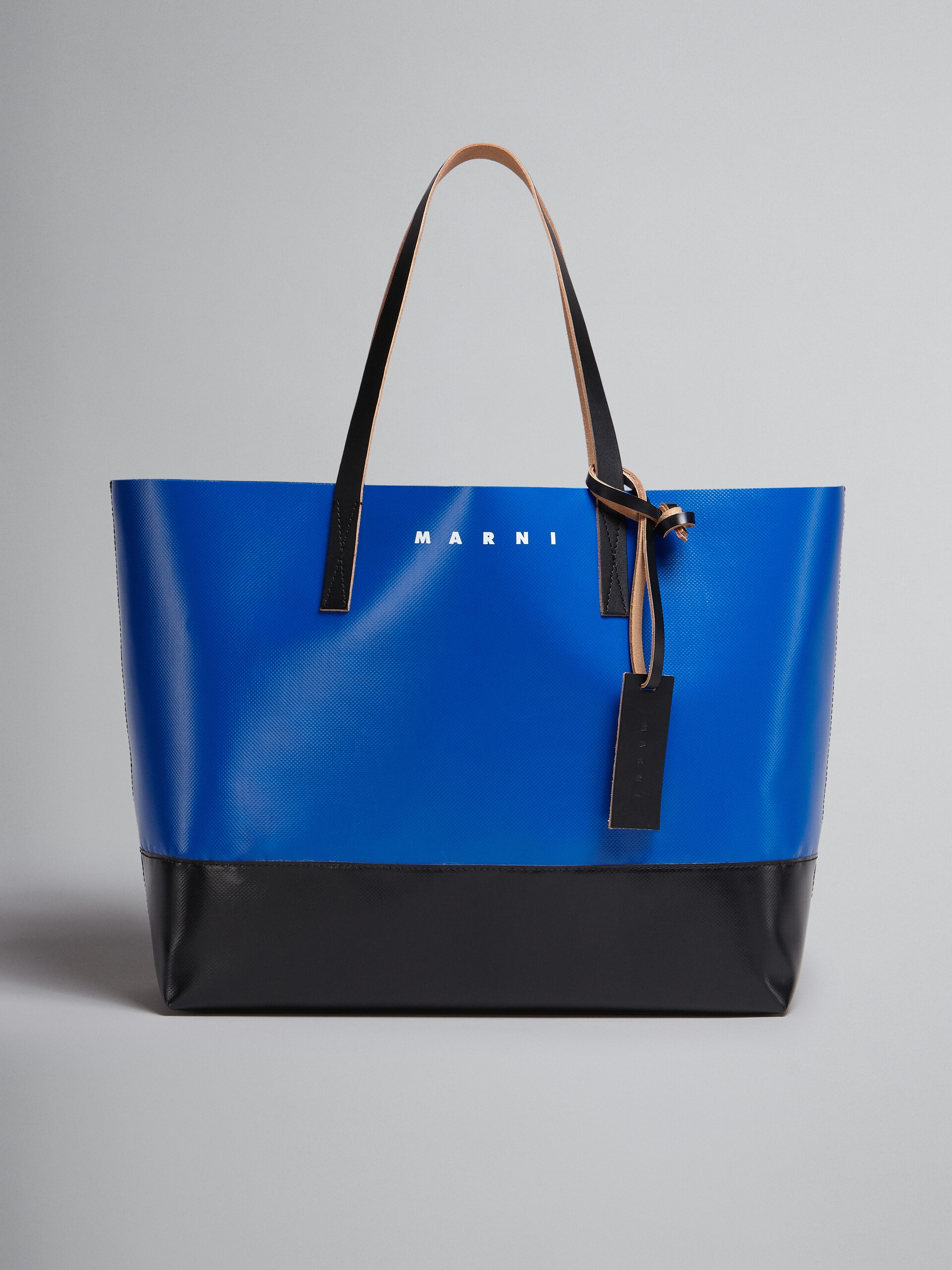 TRIBECA SHOPPING BAG IN BLUE AND BLACK - 1