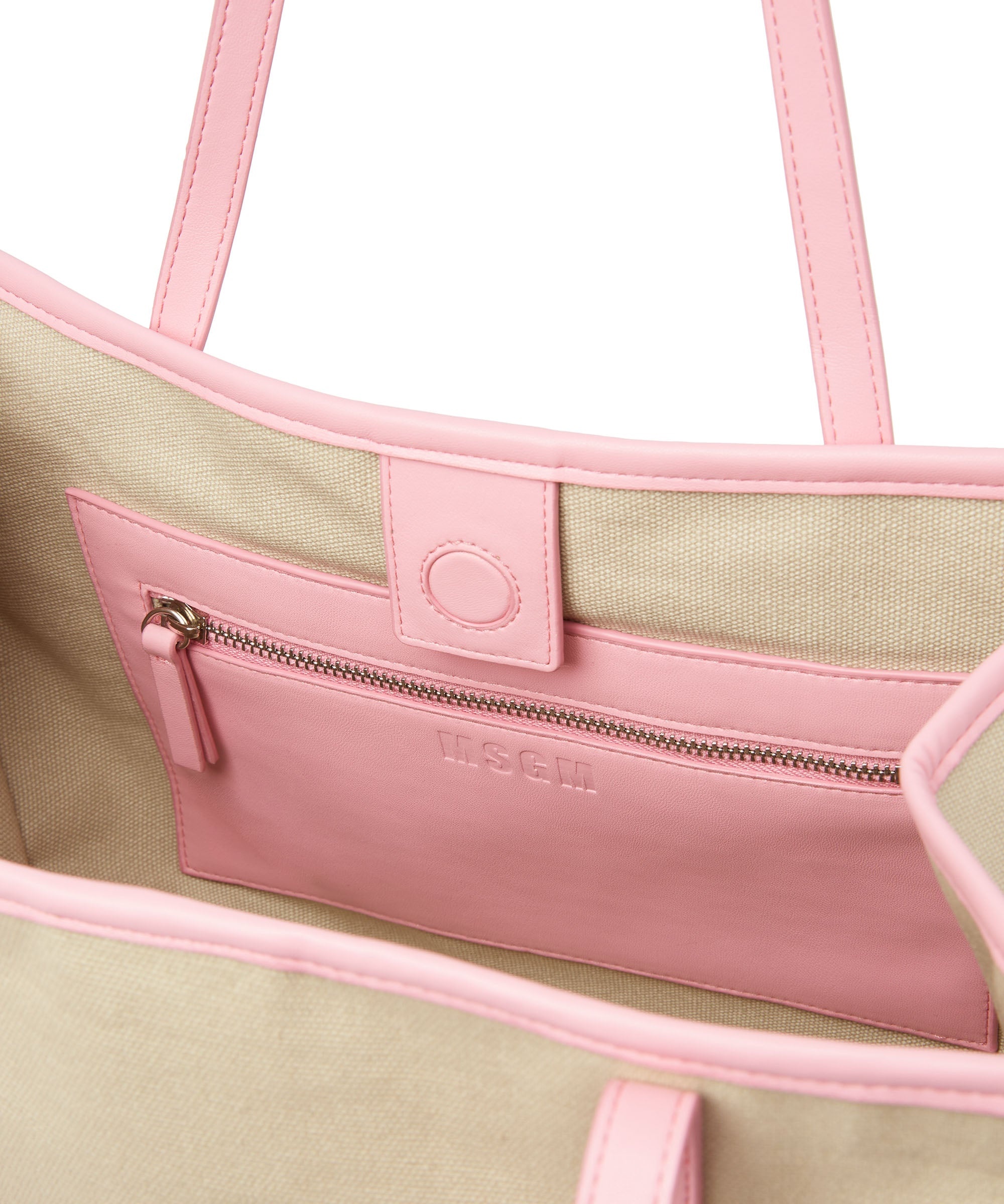 Canvas tote bag with piping and printed logo - 4