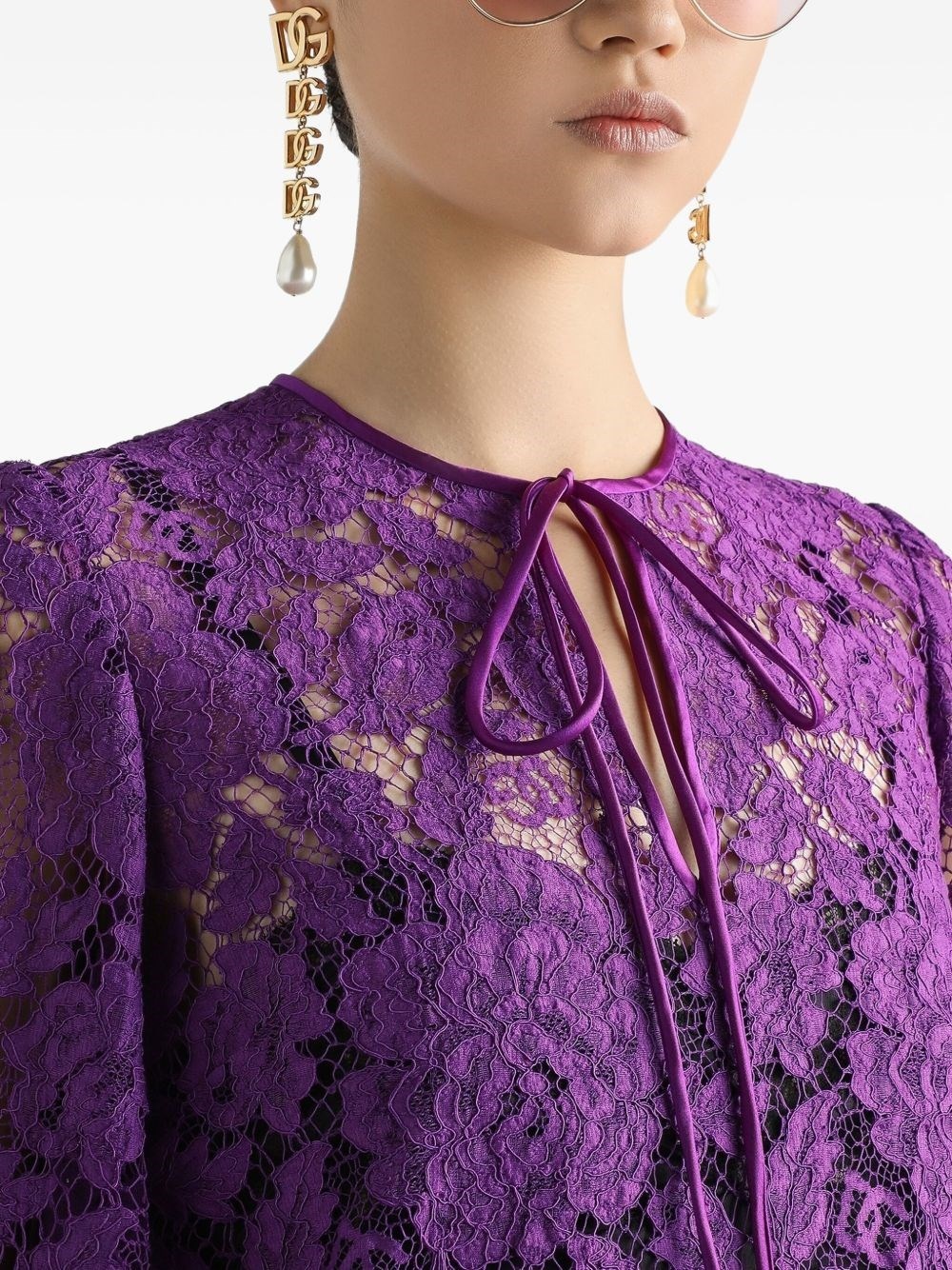 Lace mini dress - 4