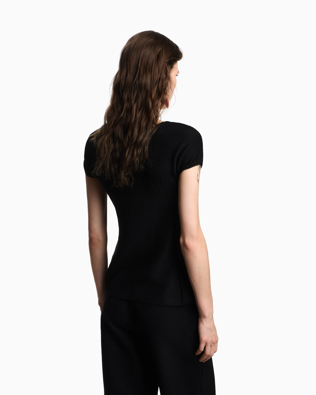 T-SHIRT IN TEXTURED-EFFECT JERSEY - 3