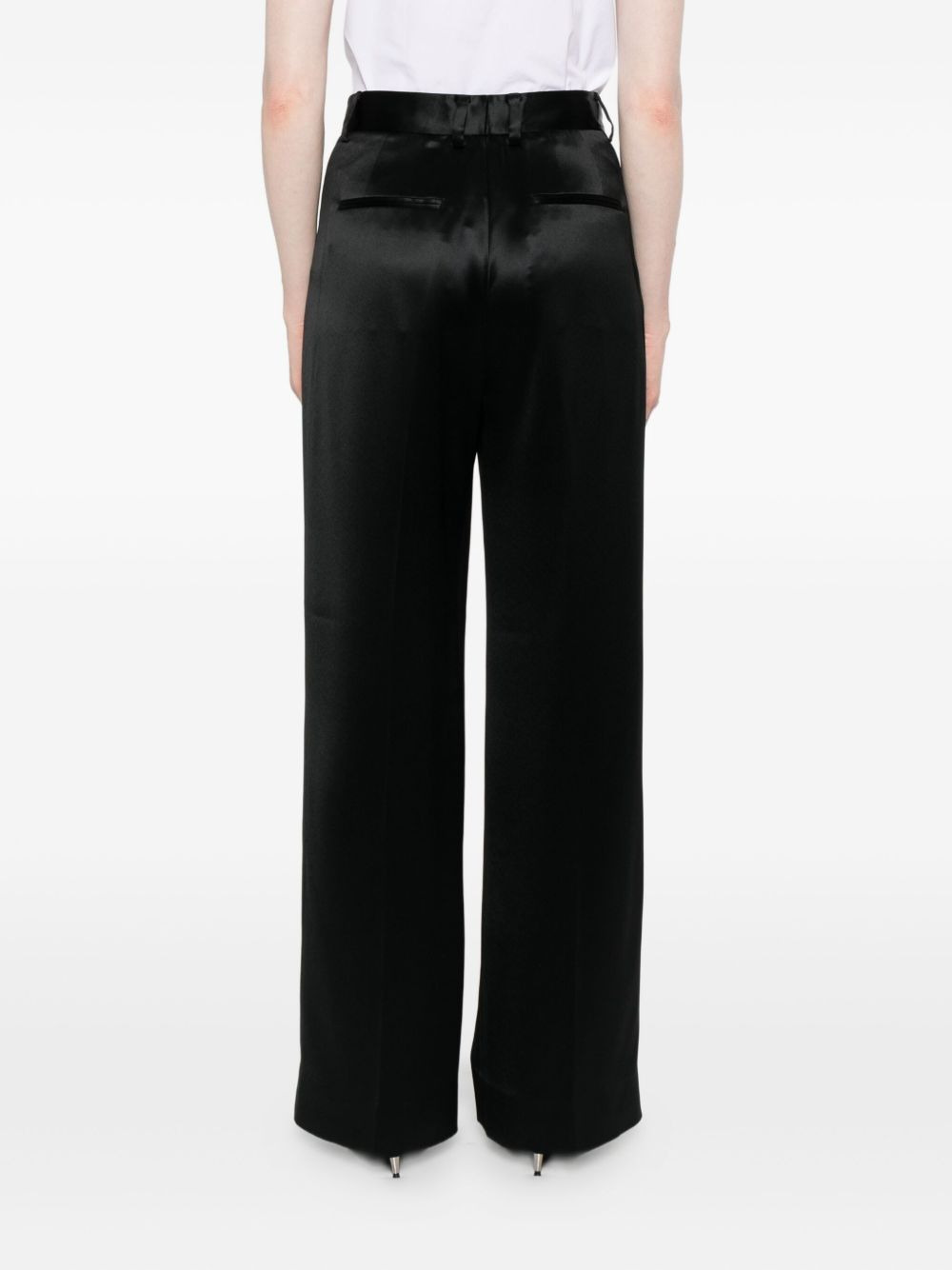 pleated silk trousers - 4