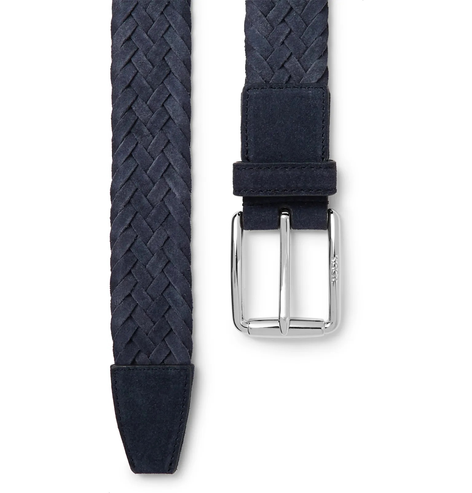 3.5cm Woven Suede Belt - 5