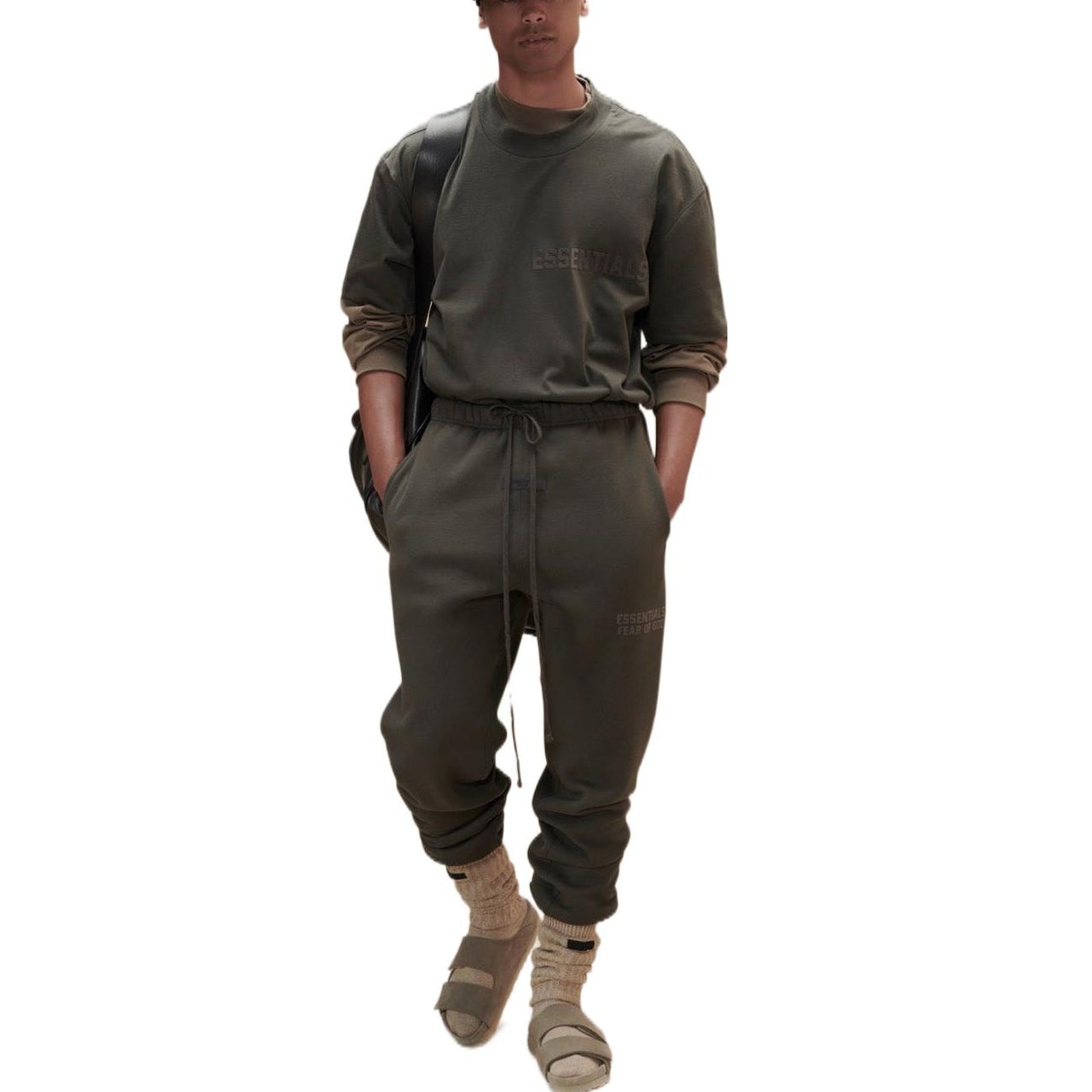 Fear of God Essentials FW22 Short Sleeve Tee Off Black FOG-FW22-382 - 4