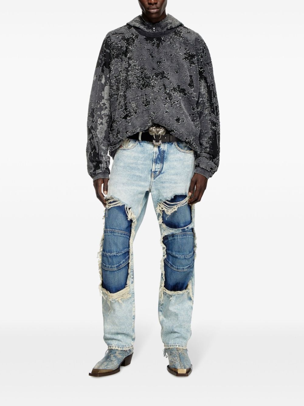 distressed-effect sweatshirt - 2