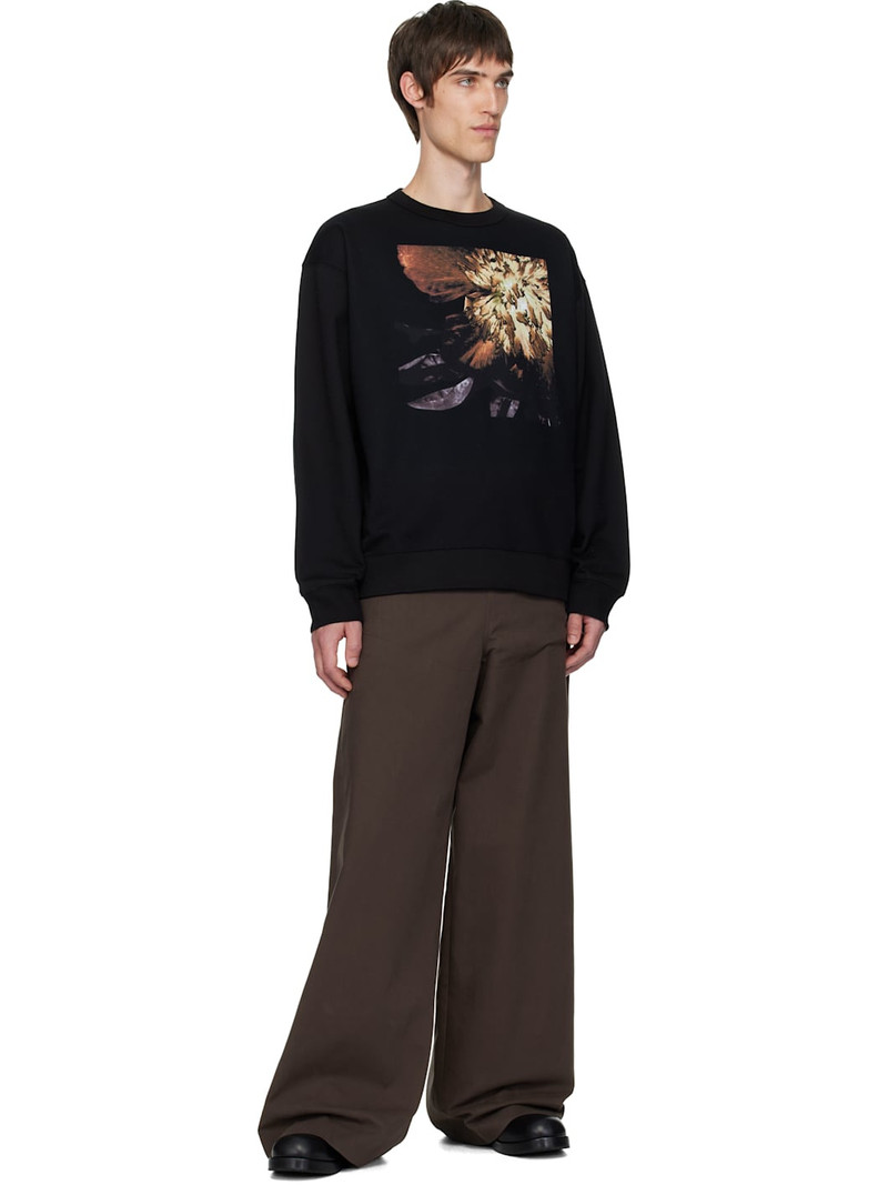 Dries Van Noten Black Graphic Sweatshirt outlook