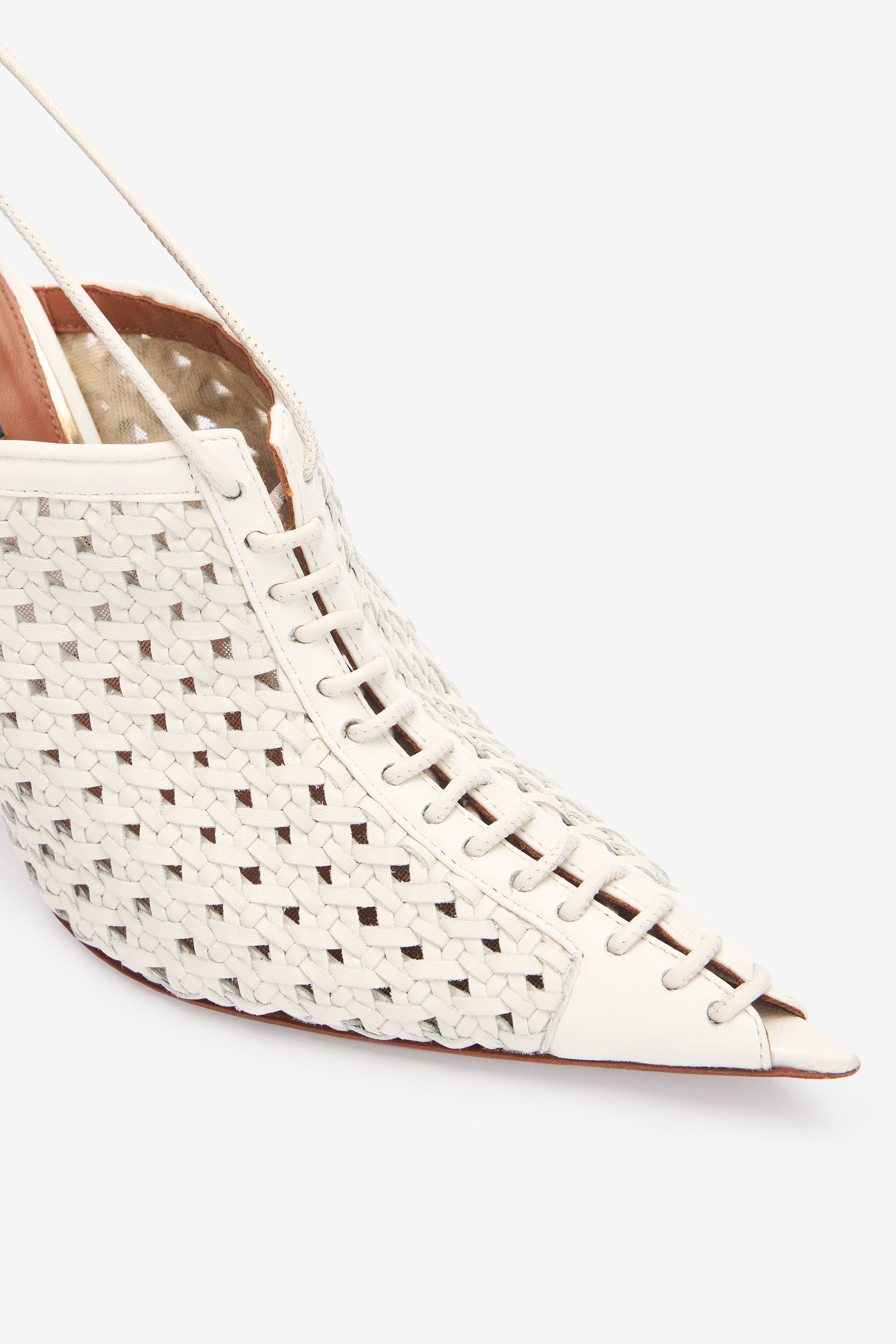 Lace-Up And Openwork Mules - 5