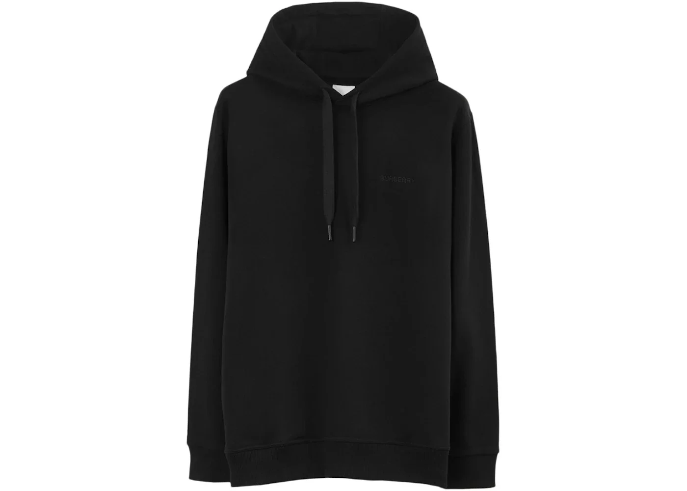 Burberry Check EKD Cotton Hoodie Black - 1